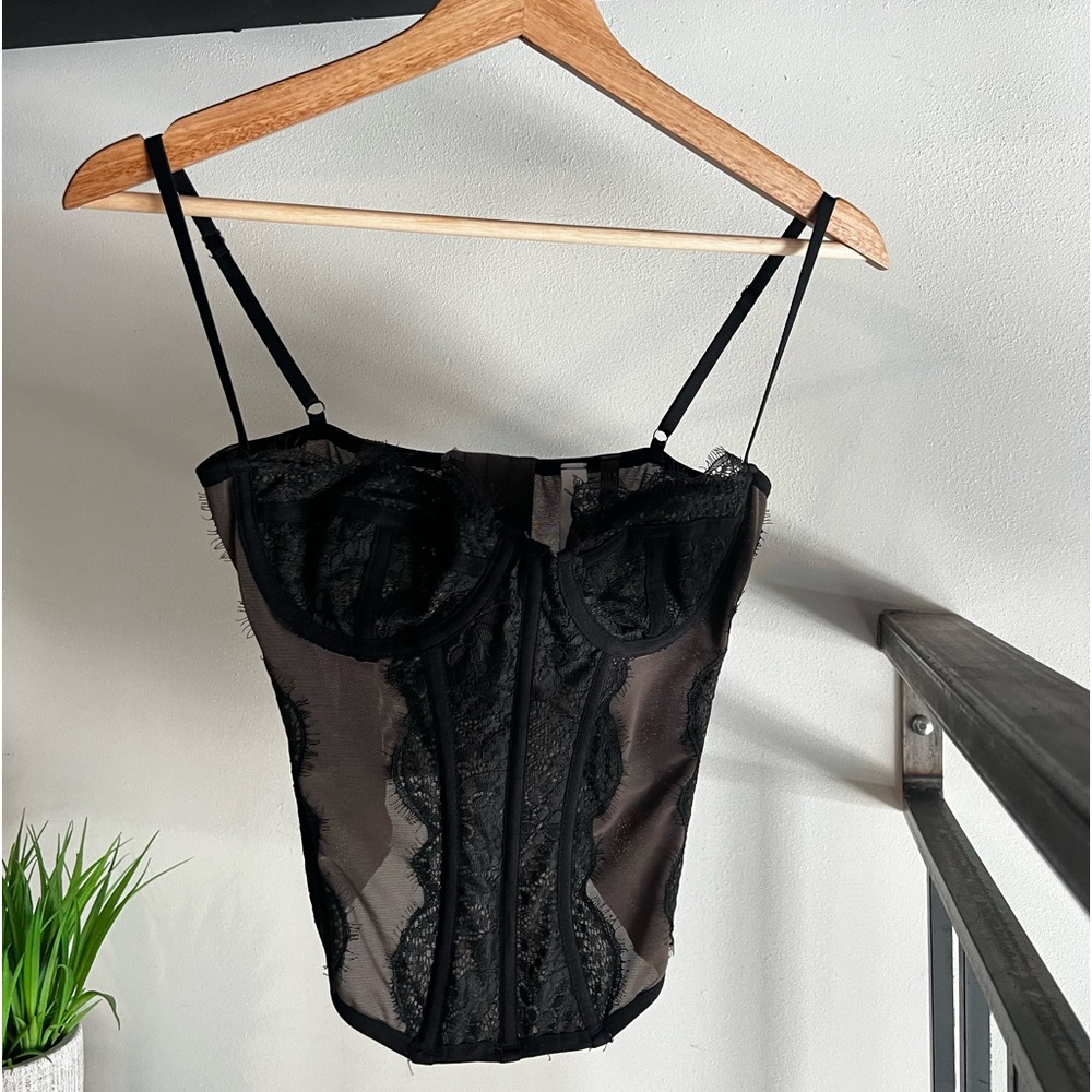 Out From Under Black Corset Top